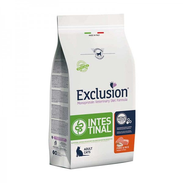 Exclusion Diet Intestinal Maiale e Riso per Gatti 300 gr Exclusion Diet Intestinal Maiale e Riso per Gatti 300 gr